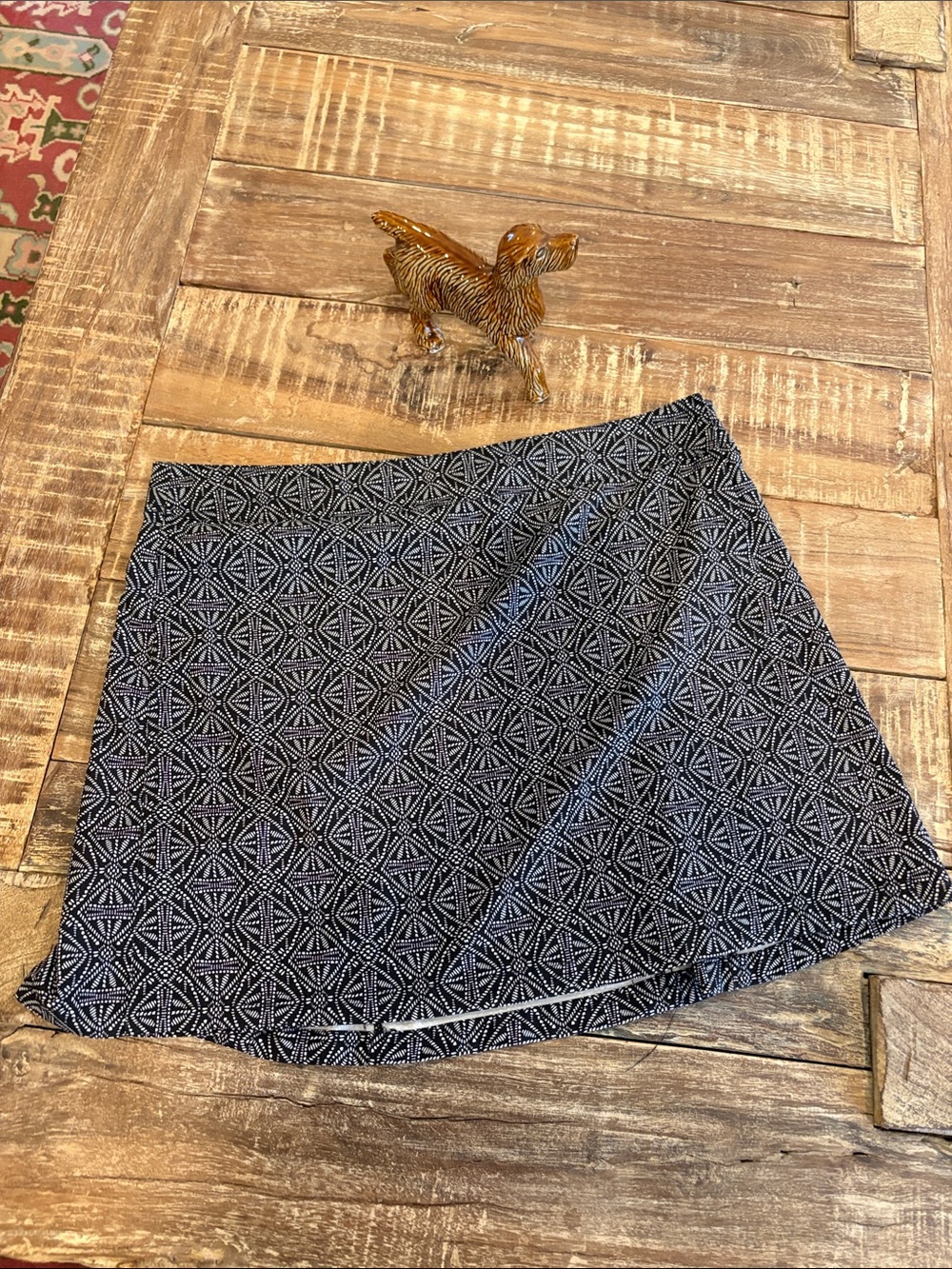 Rip Skirt Hawaii Size L Skirt Length #2 Black Geometric Beach Surf Quick-Dry